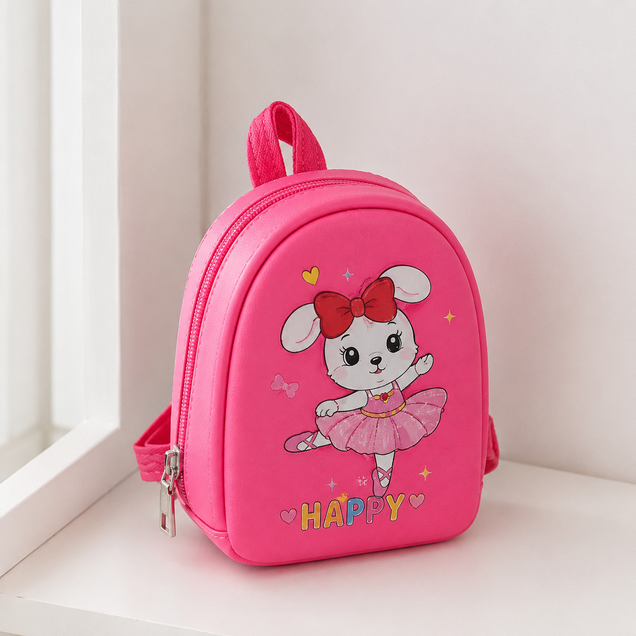 Cute Pink Bunny Kids Mini Backpack(YM1171)
