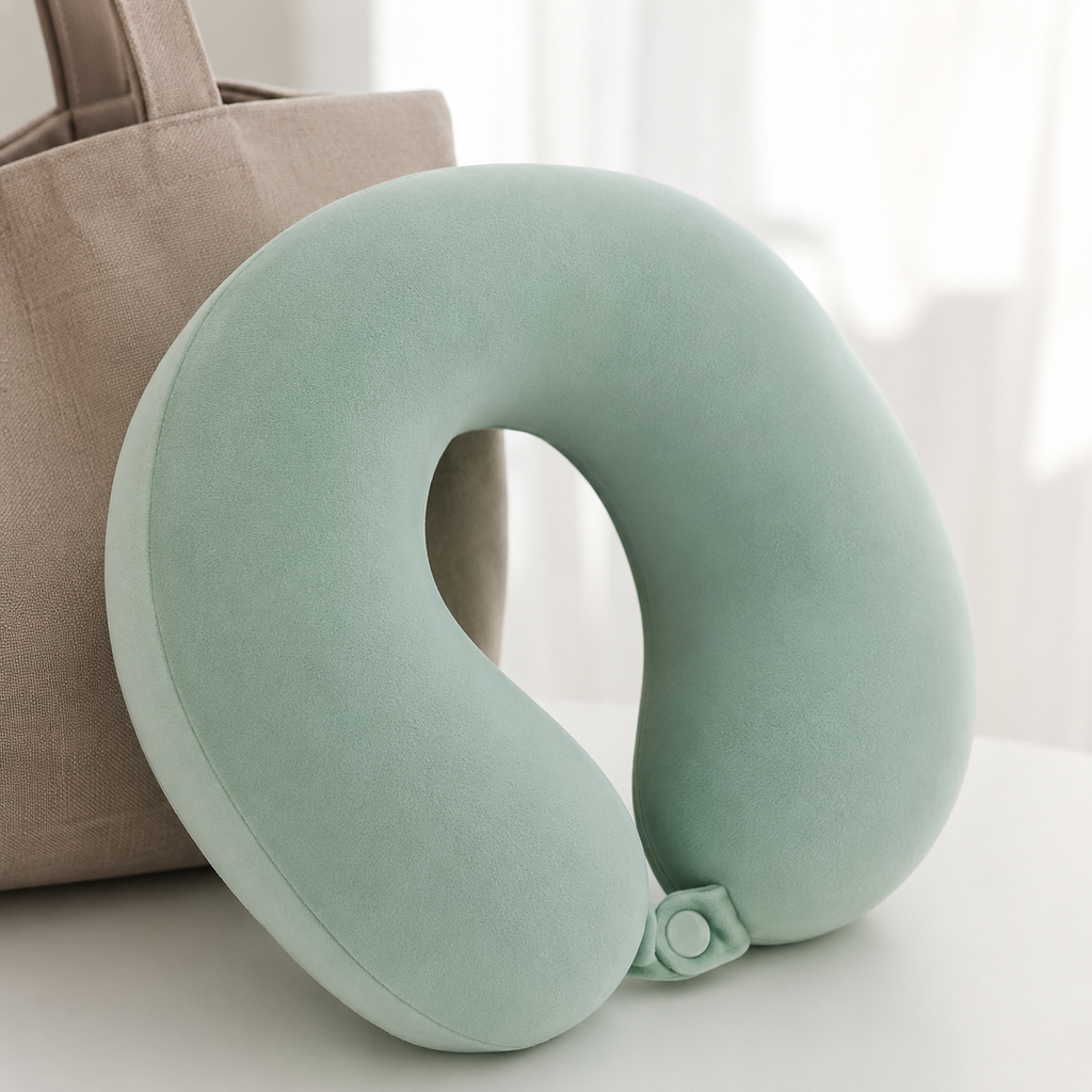 Comfort Cloud Memory Neck Pillow – Sky Blue (YM1861)