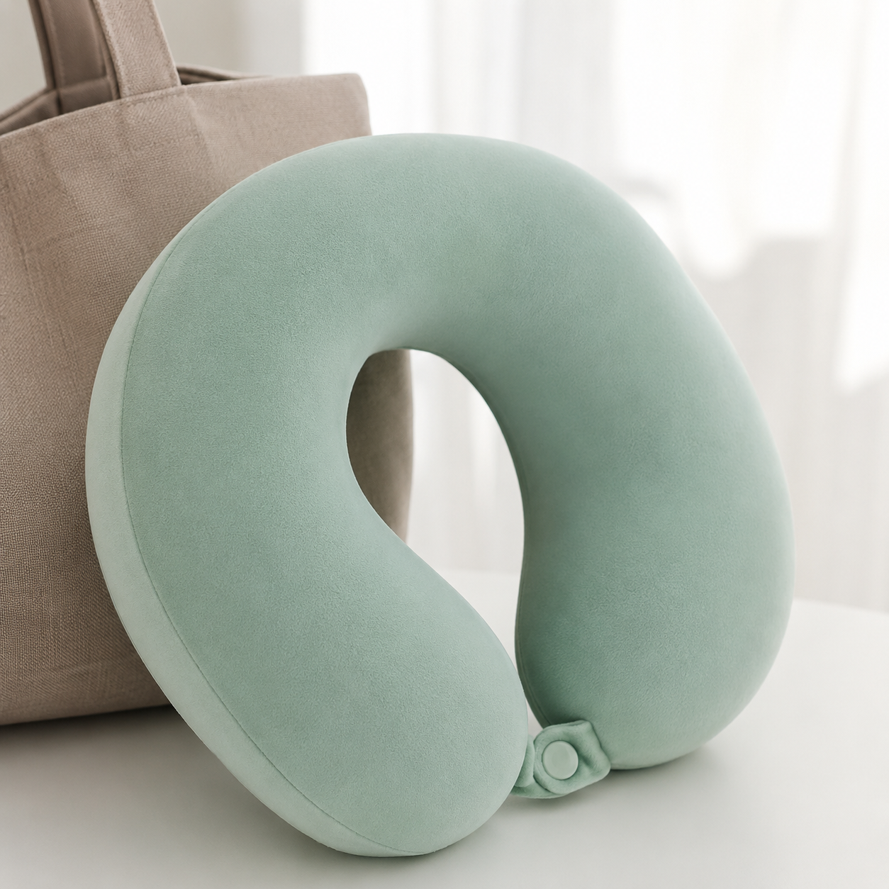 Comfort Cloud Memory Neck Pillow – Sky Blue (YM1861)