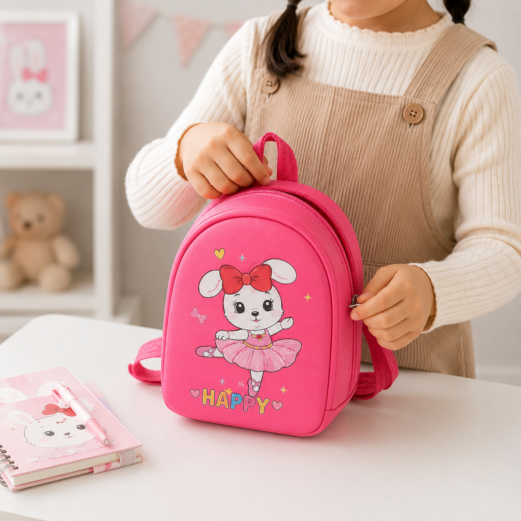 Cute Pink Bunny Kids Mini Backpack(YM1171)