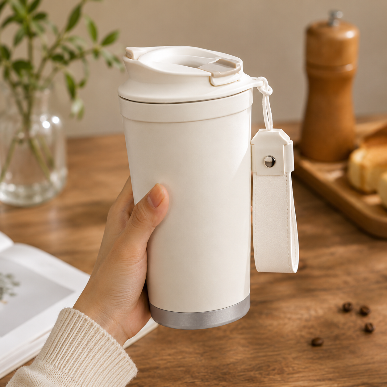 Premium Insulated Travel Tumbler –Off White (RB-E25057)