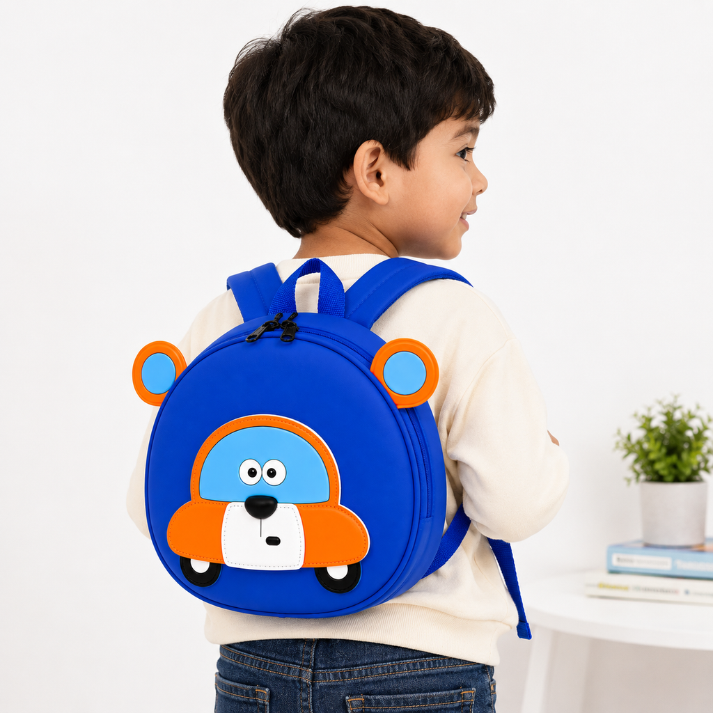 Cute Blue Cartoon Bear Car Kids Mini Backpack(YM1173)