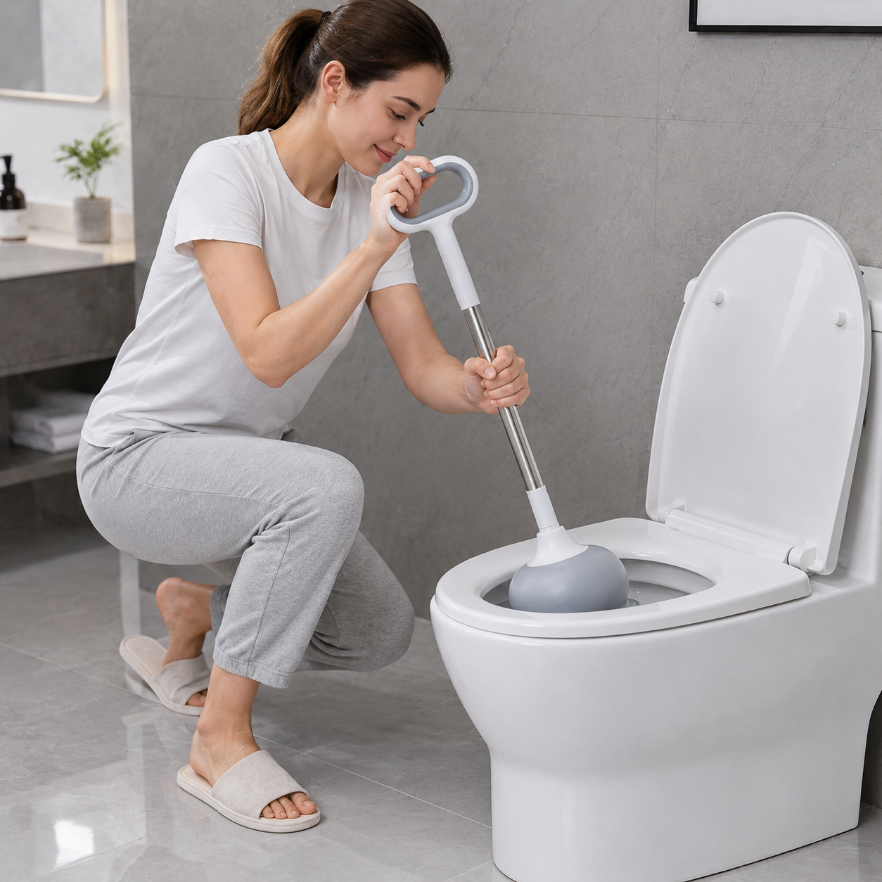 Premium Toilet Plunger with Ergonomic Handle (RB-E25109)