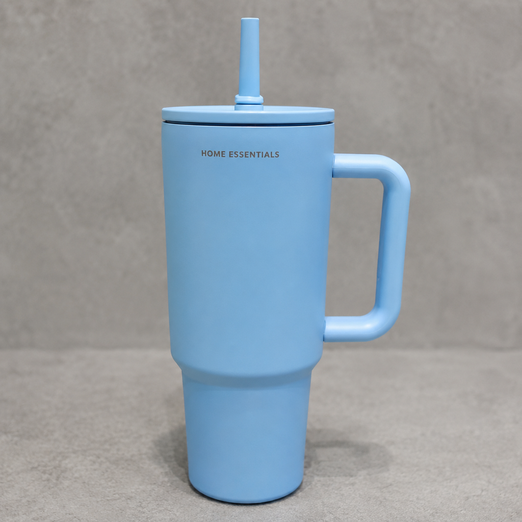 Premium Sky-Blue Insulated Travel Tumbler with Handle (YM040)
