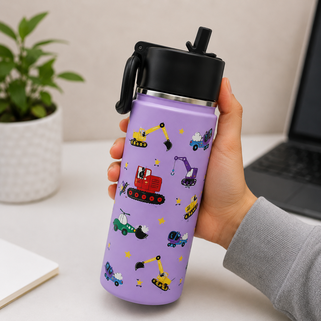 Kids Insulated Water Bottle - Purple (YM034)