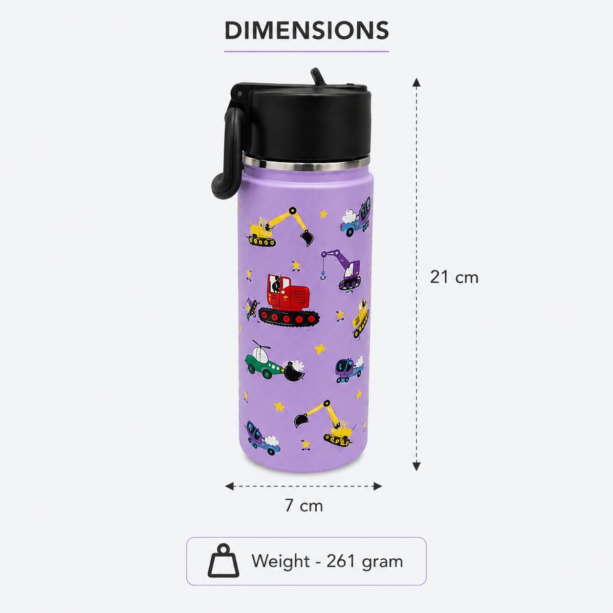 Kids Insulated Water Bottle - Purple (YM034)