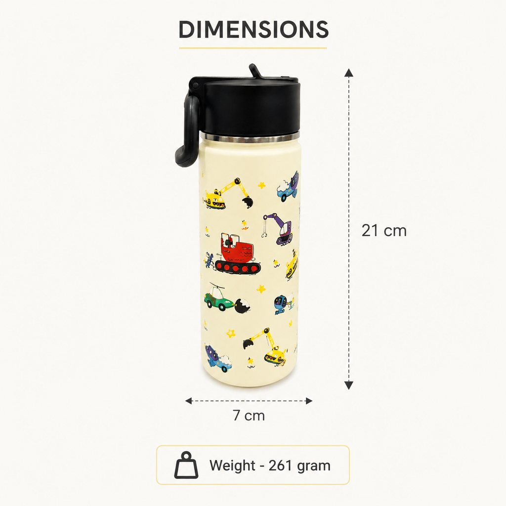 Kids Insulated Water Bottle - Cream (YM034)