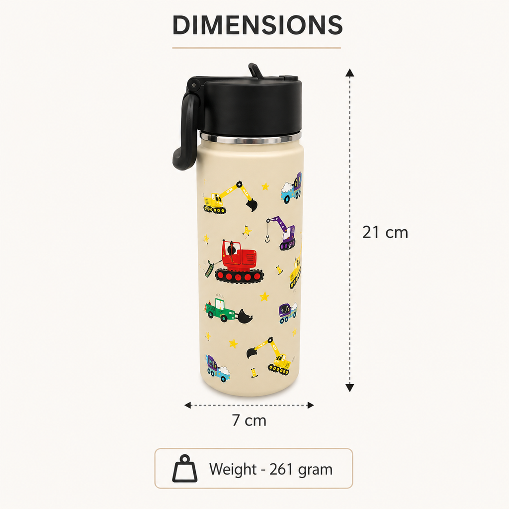 Kids Insulated Water Bottle - Beige (YM034)