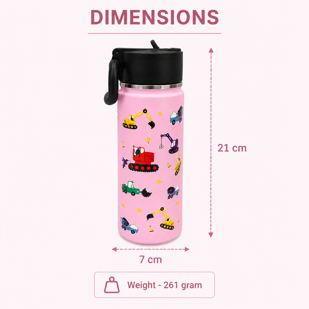 Kids Insulated Water Bottle - Pink (YM034)