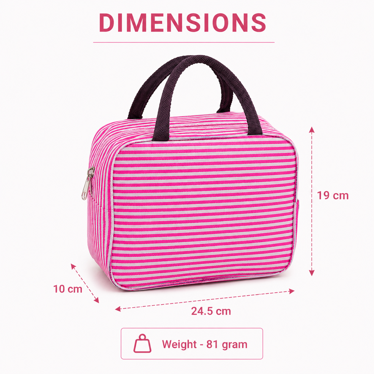 Red Striped Insulated Tiffin Bag (TB09)