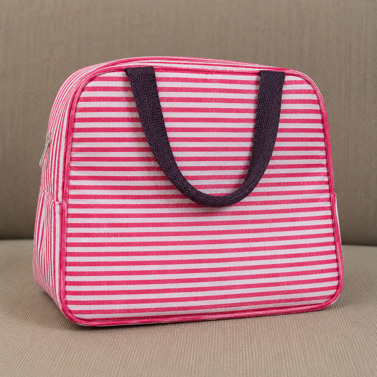 Red Striped Insulated Tiffin Bag (TB09)