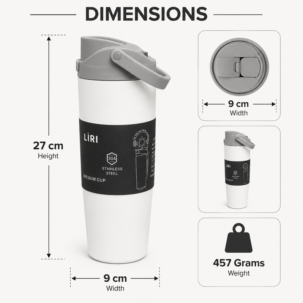 White Dual-Tone Insulated Travel Tumbler (YM1617)
