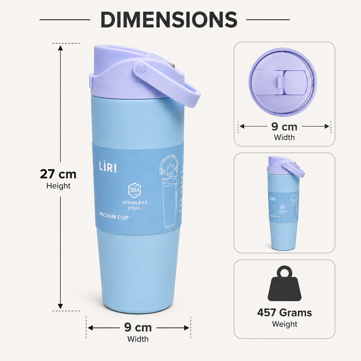 Blue Dual-Tone Insulated Travel Tumbler (YM1617)