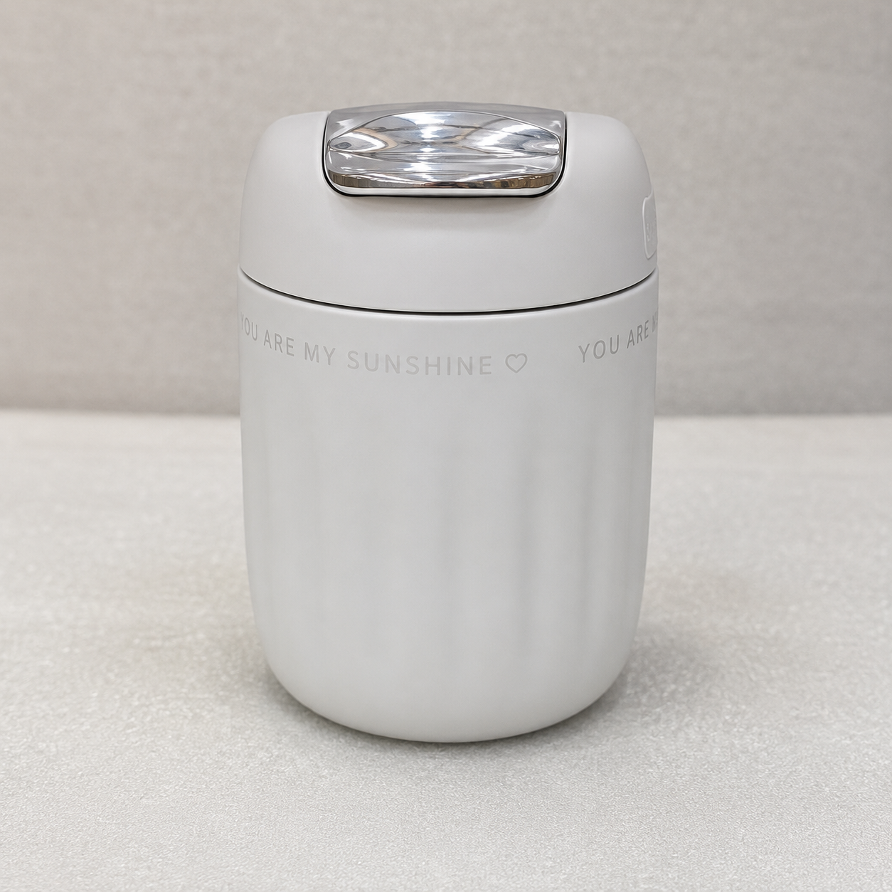 Grey Mini Desktop Coffee Can with Flip Lid (YM1625)