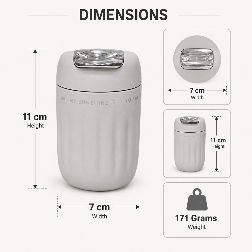 Grey Mini Desktop Coffee Can with Flip Lid (YM1625)