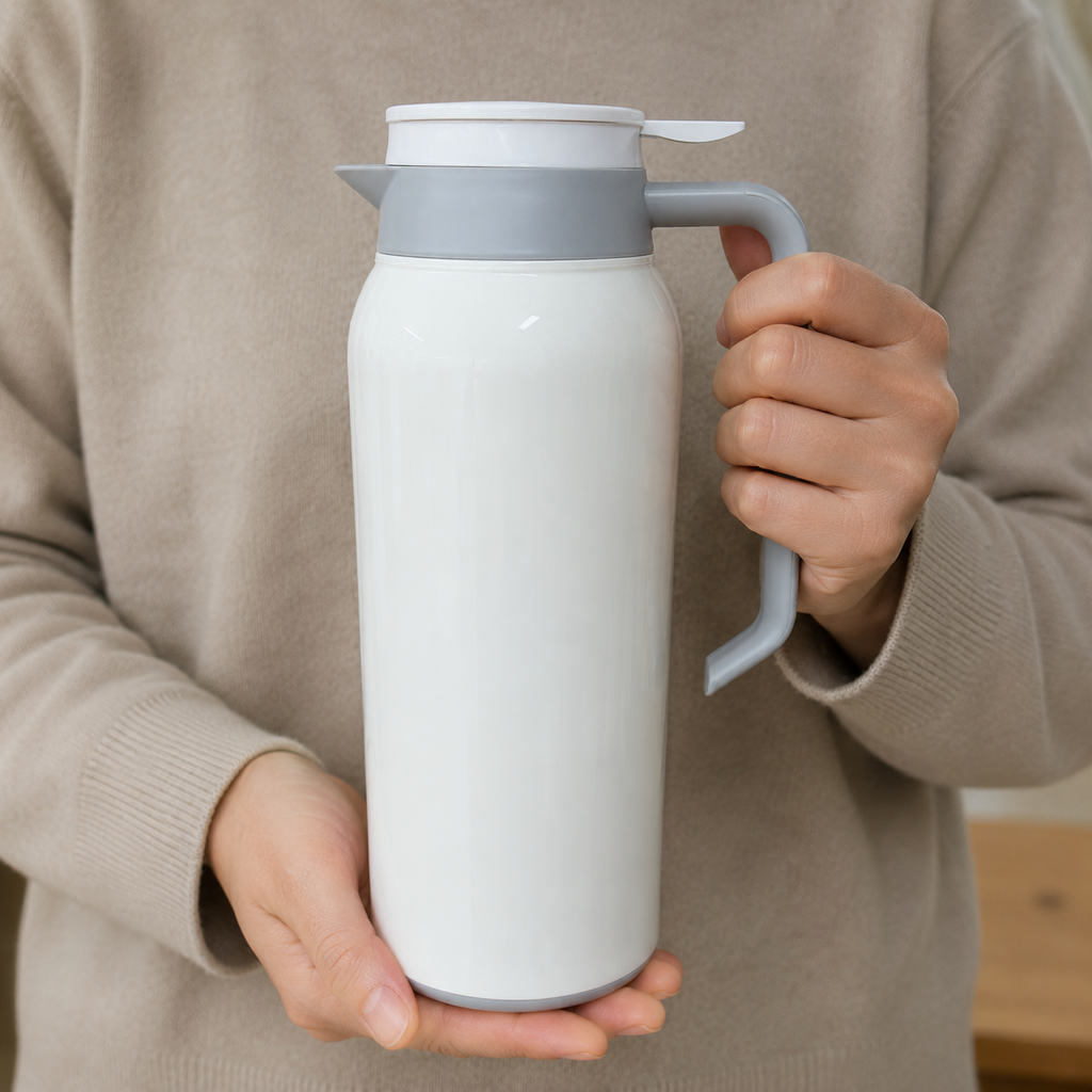 Premium White Stainless Steel Vacuum Insulated Bottle (YM2131)