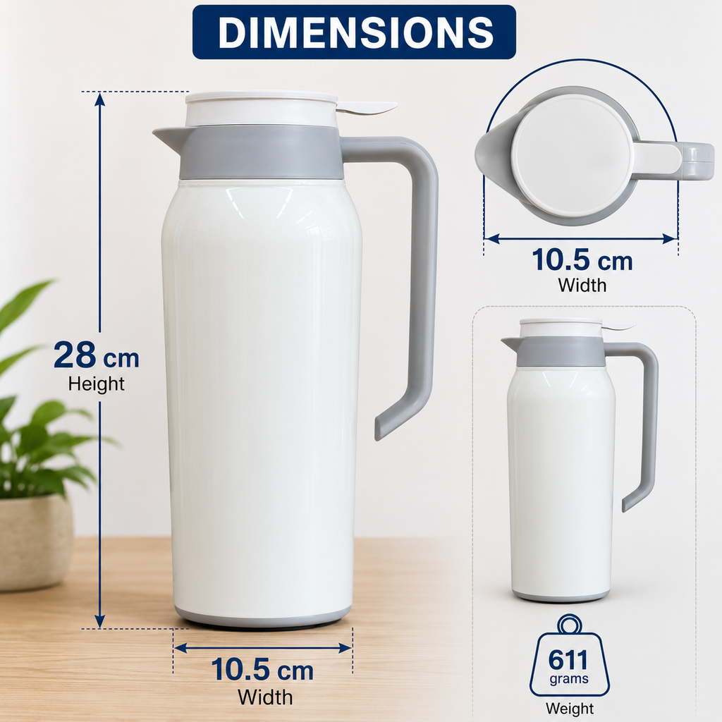 Premium White Stainless Steel Vacuum Insulated Bottle (YM2131)
