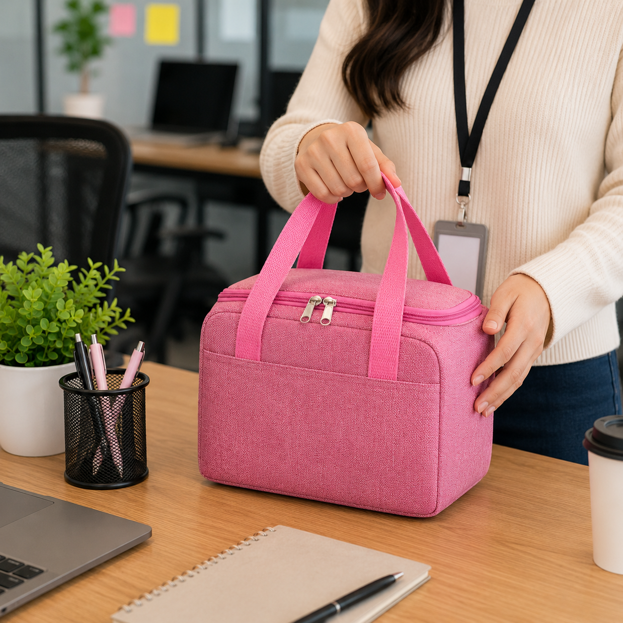 Pink Insulated Lunch Bag (TH19)