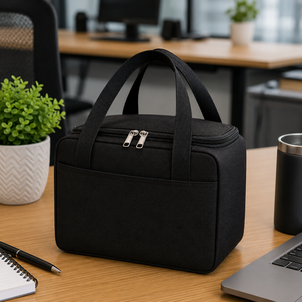 Black Insulated Lunch Bag (TH19)