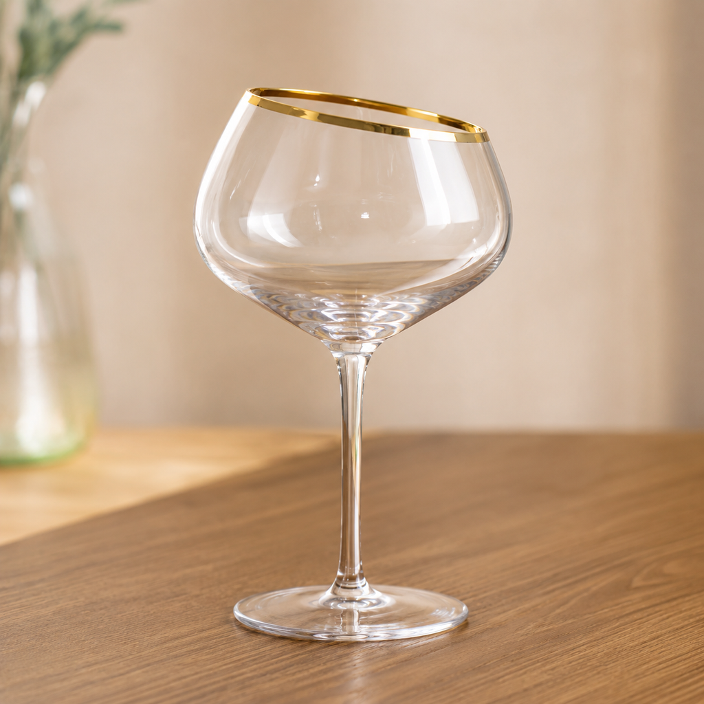 Elegant Gold Rim Crystal Glass (YM604)