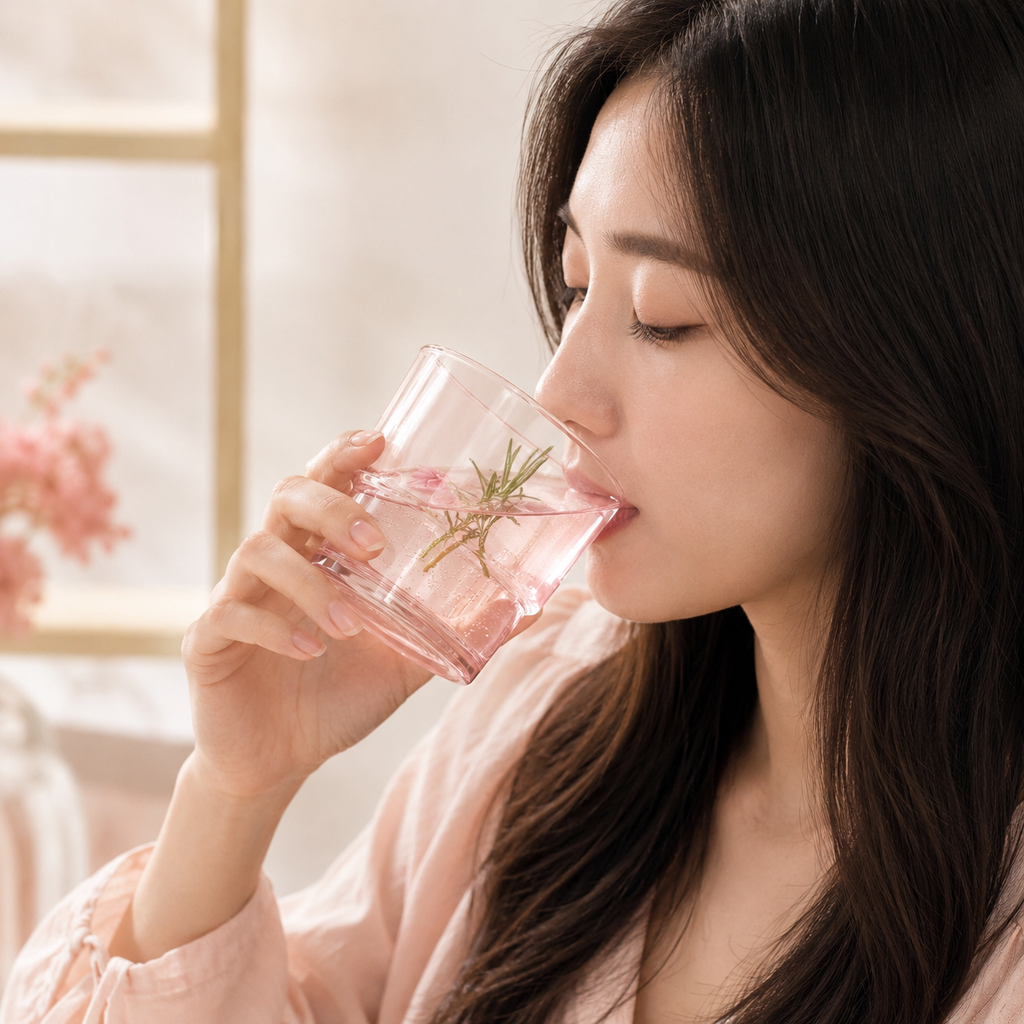 Pink Glass Drinking Tumbler (YM617)