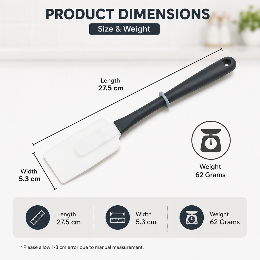 White Silicone Kitchen Spatula (YM190)