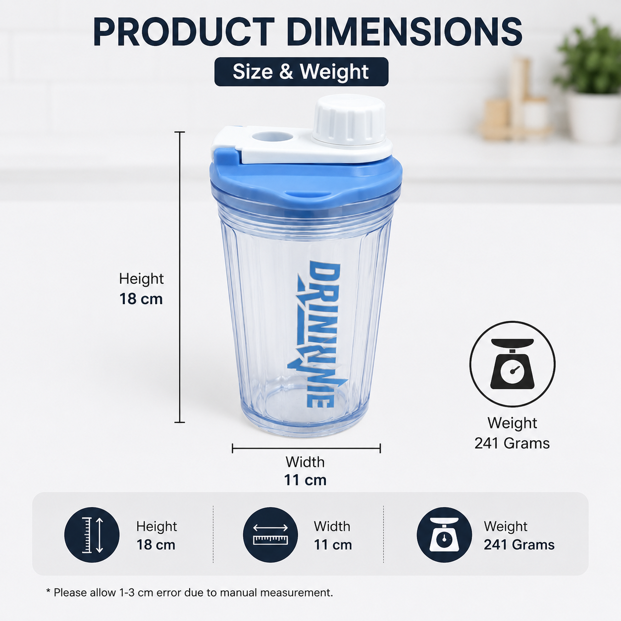 Blue Sports Shaker Bottle (YM2148)