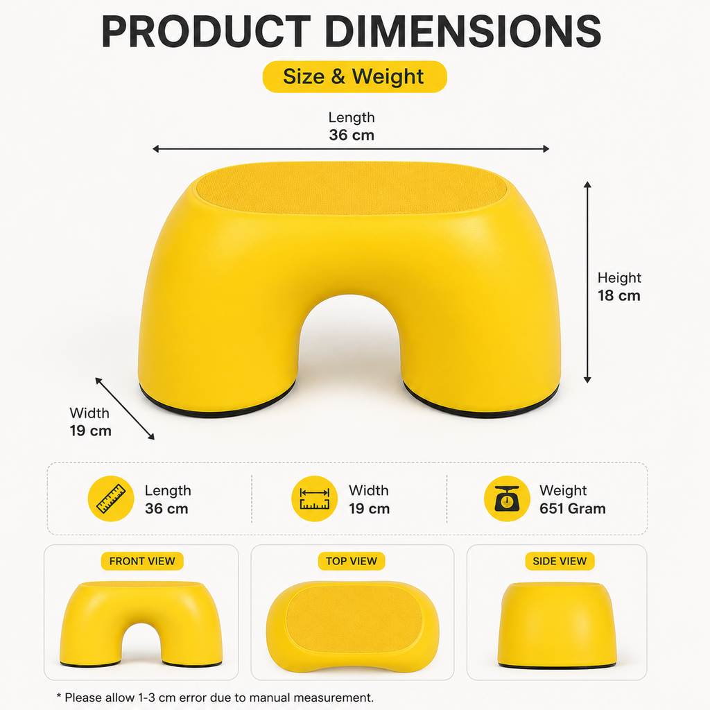 Yellow Plastic Stool for Home and Kitchen (YM1372)