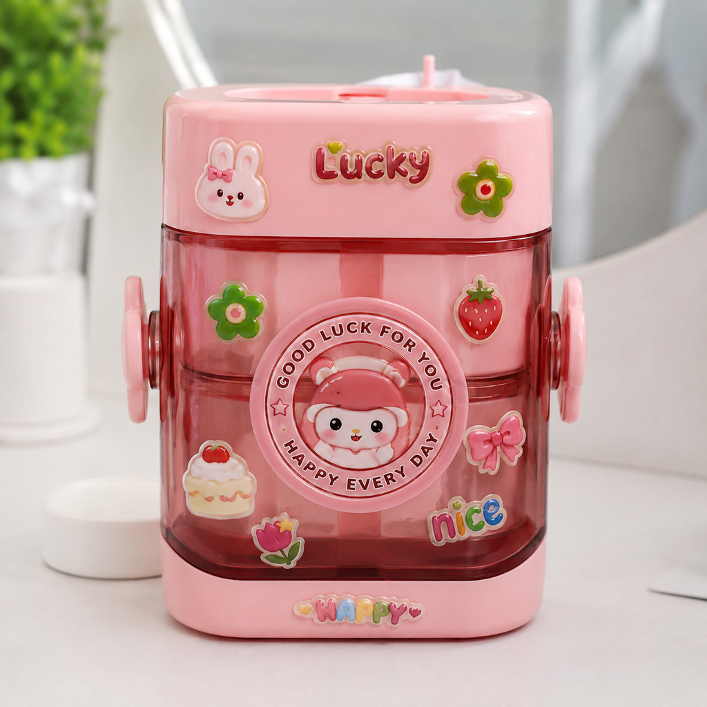 Pink Kids Drinking Cup with Dual Handles (YM506)