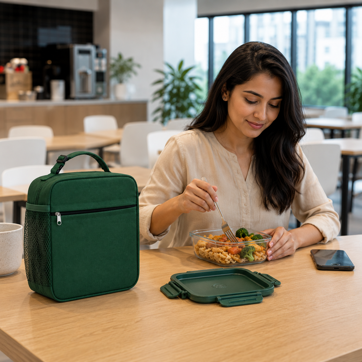Insulated Green Lunch Bag (TG12)