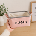 Grey Fabric Laundry Basket with Handles (YM510)