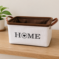 Brown Fabric Laundry Basket with Handles (YM510)