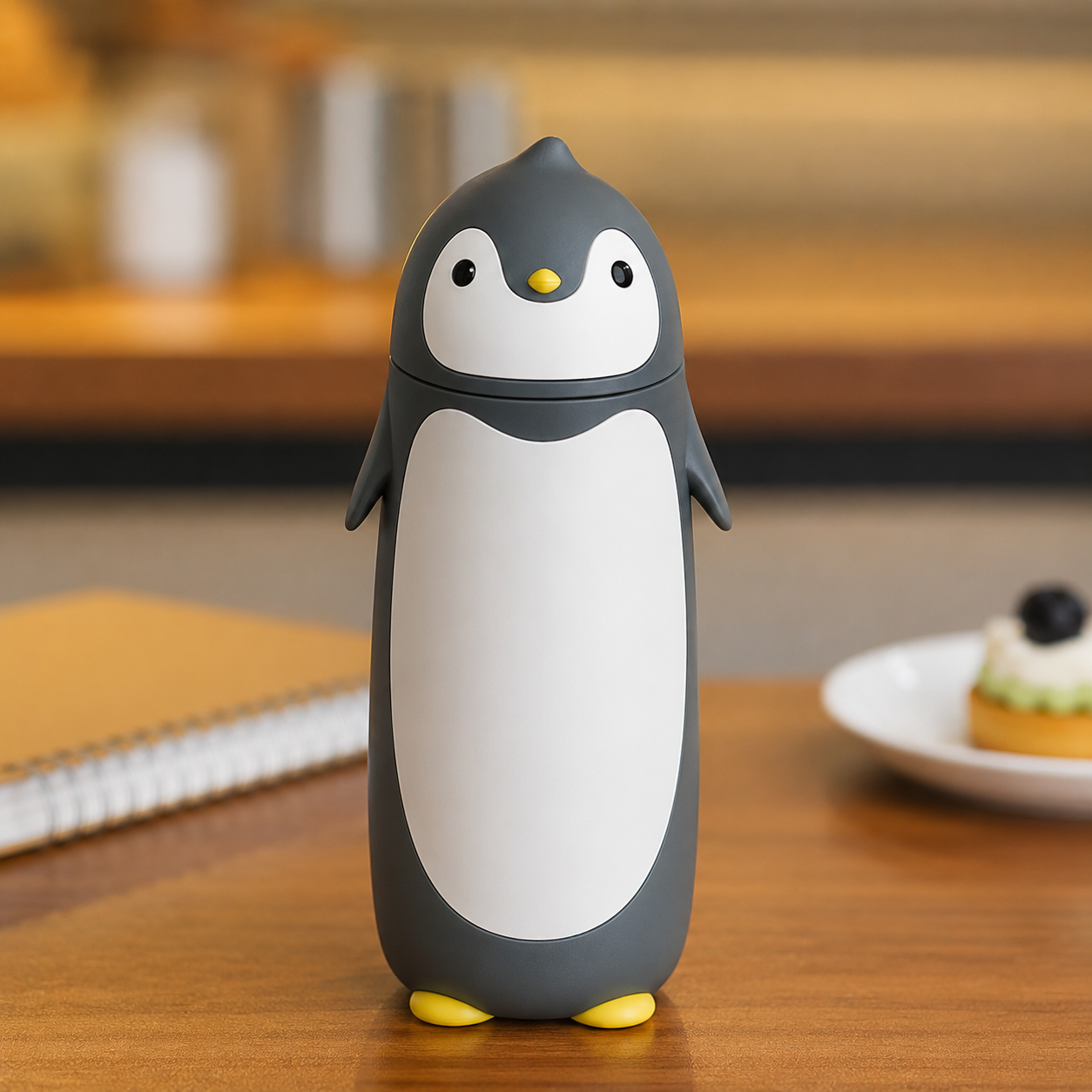 Grey Penguin Shaped Water Bottle (YM500)