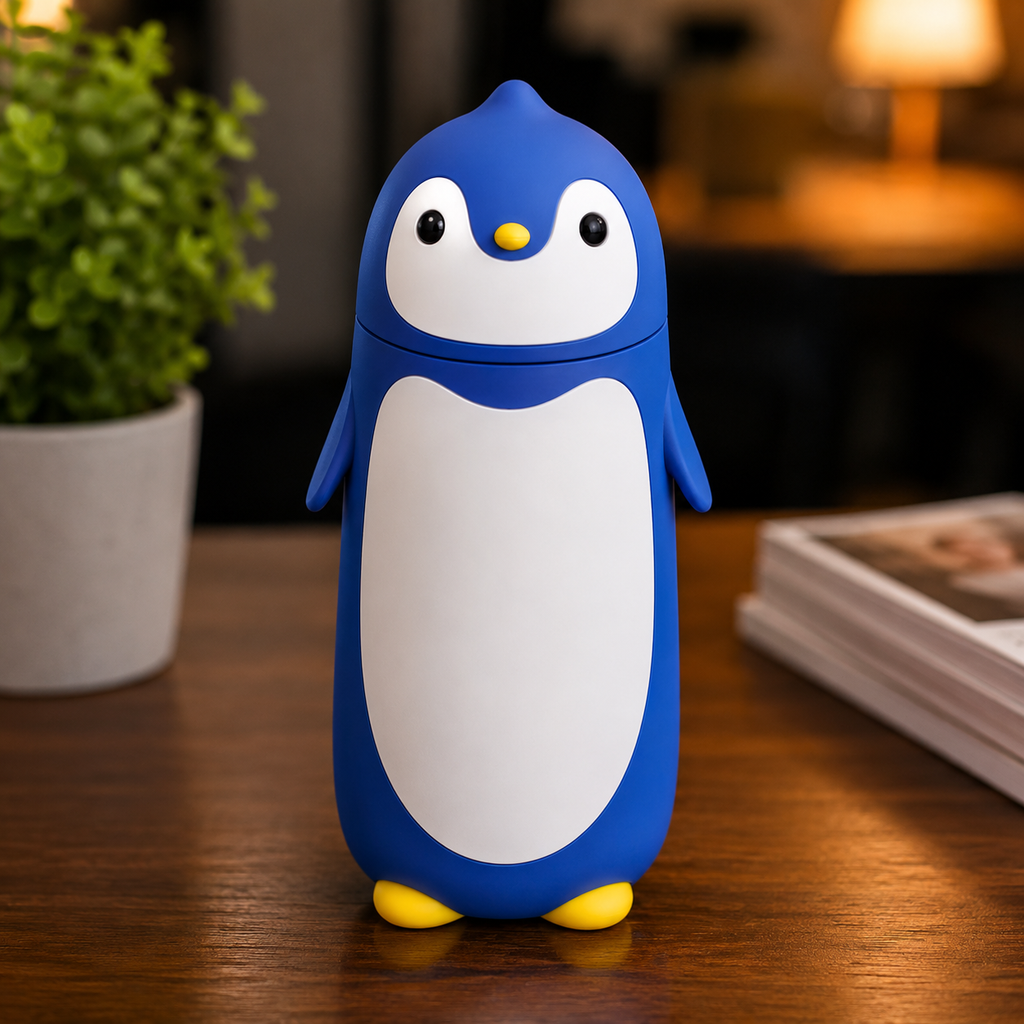 Blue Penguin Shaped Water Bottle (YM500)