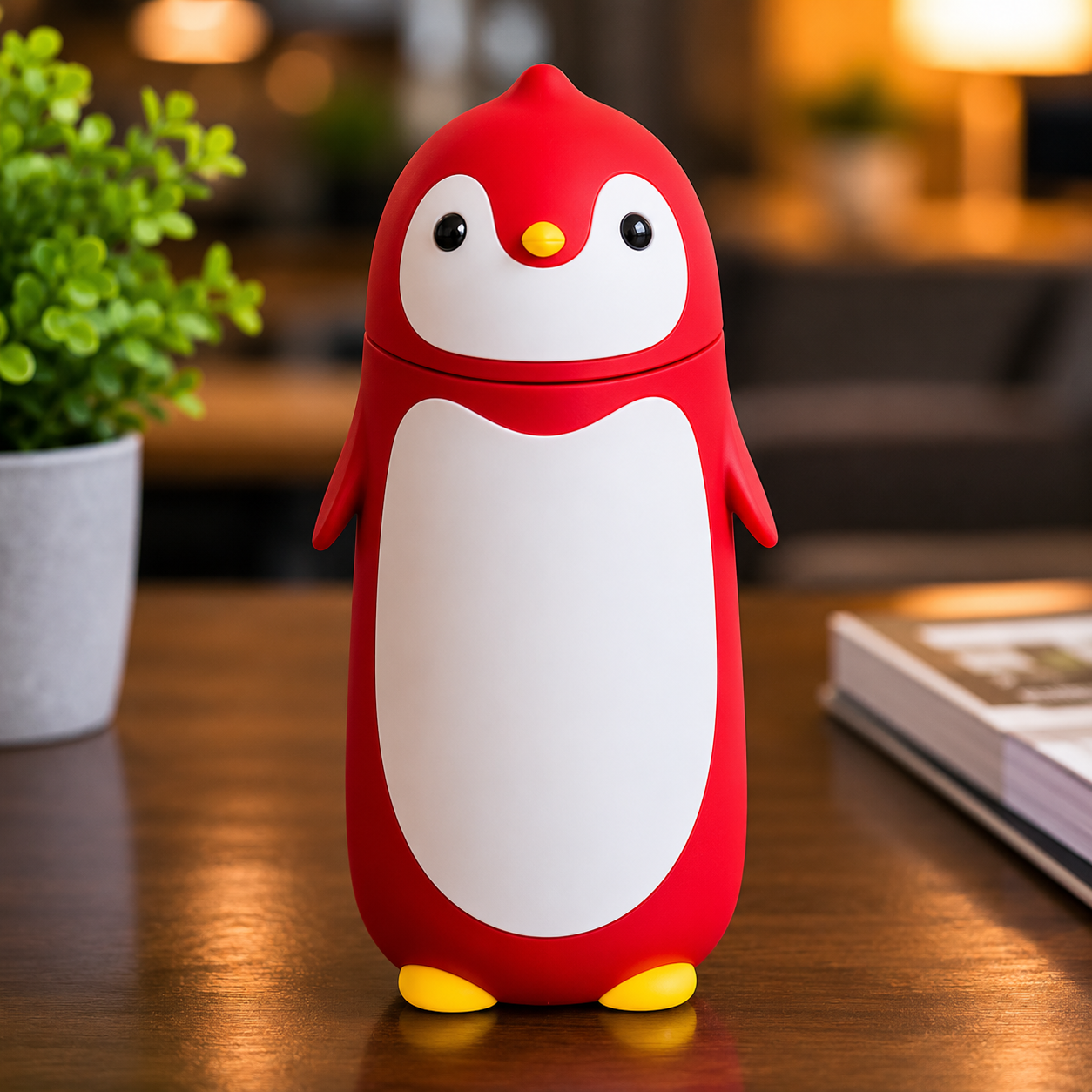 Red Penguin Shaped Water Bottle (YM500)