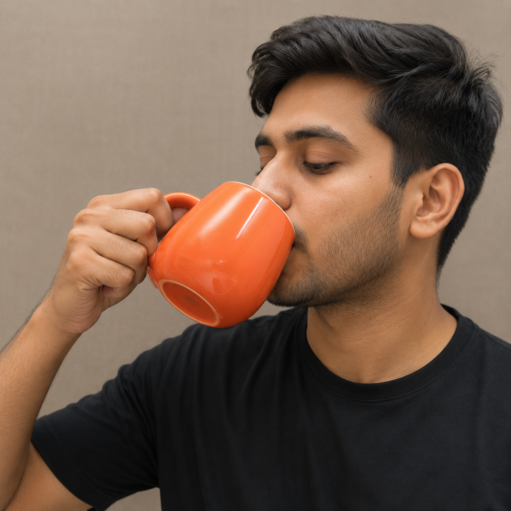 Orange Ceramic Coffee Mug (YM2848)