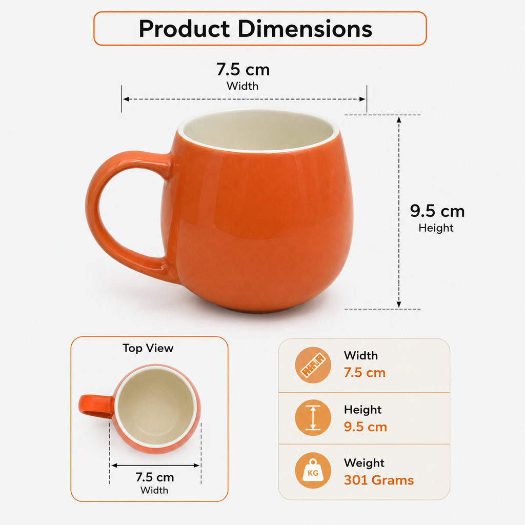 Orange Ceramic Coffee Mug (YM2848)