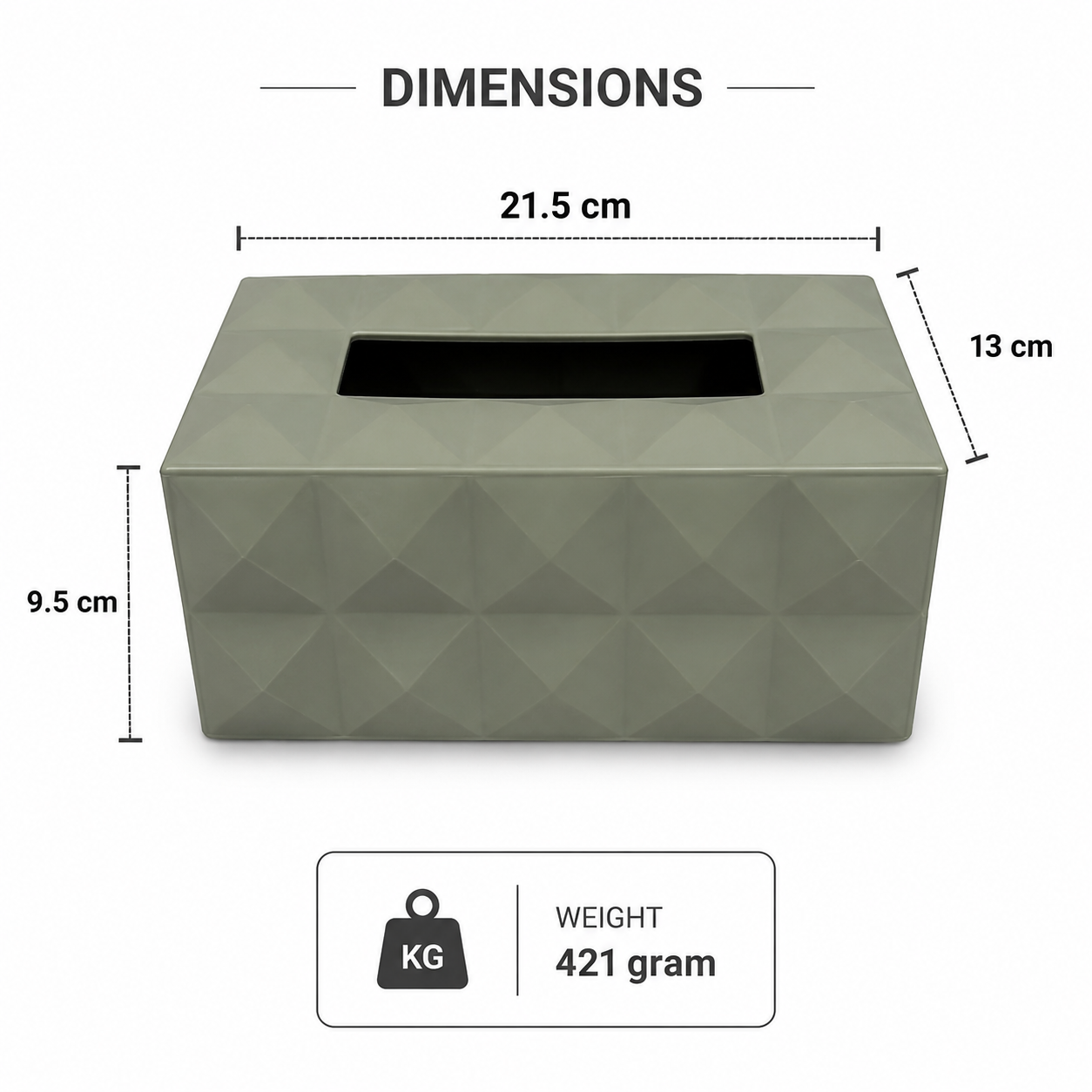 Premium Rectangular Tissue Box Holder (YM2711)