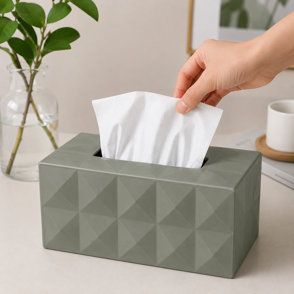 Premium Rectangular Tissue Box Holder (YM2711)