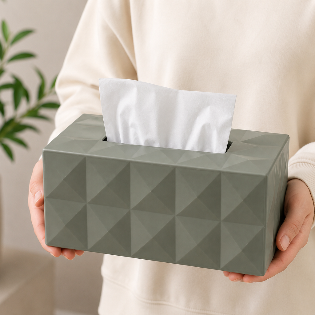 Premium Rectangular Tissue Box Holder (YM2711)