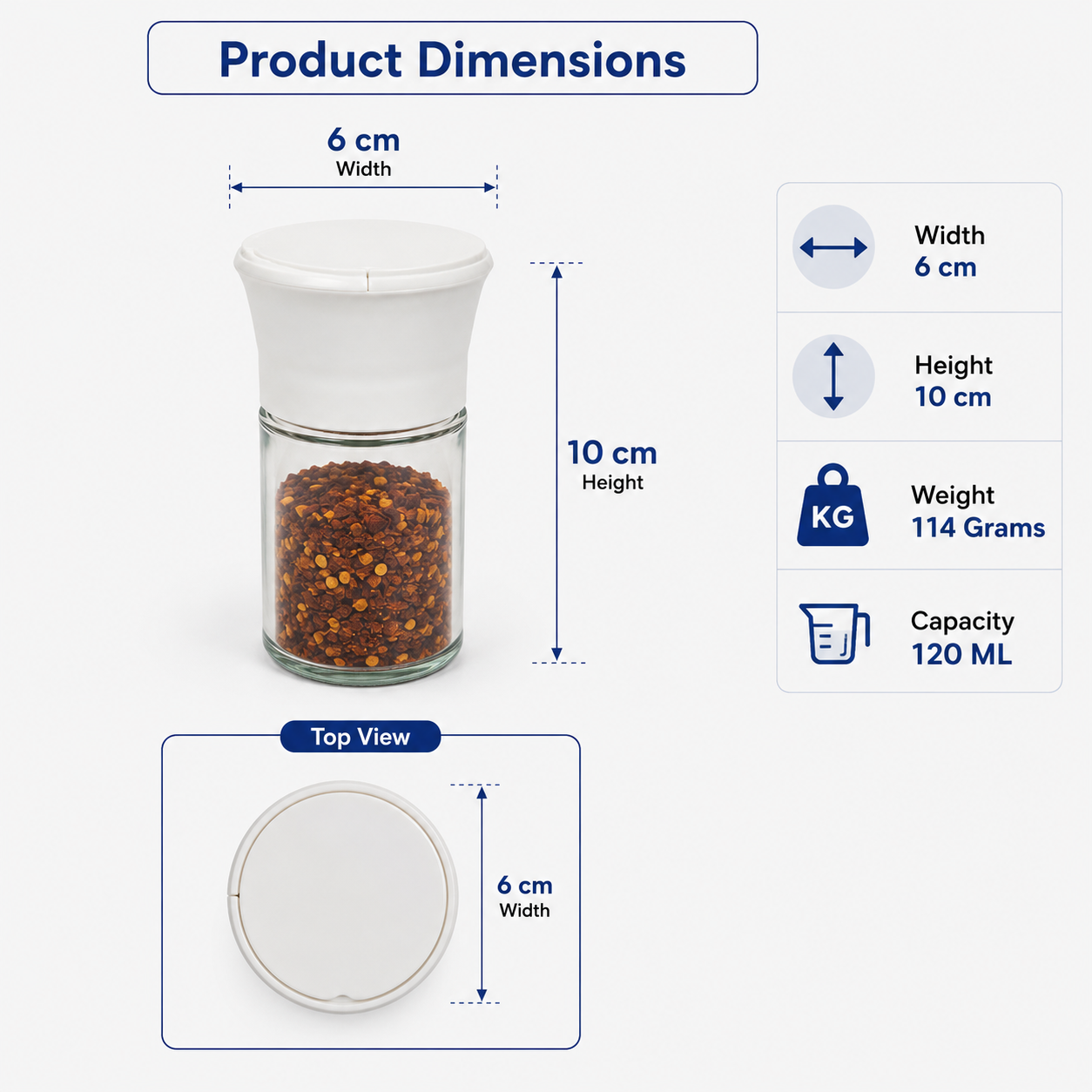 Glass Seasoning Jar (YM2751)