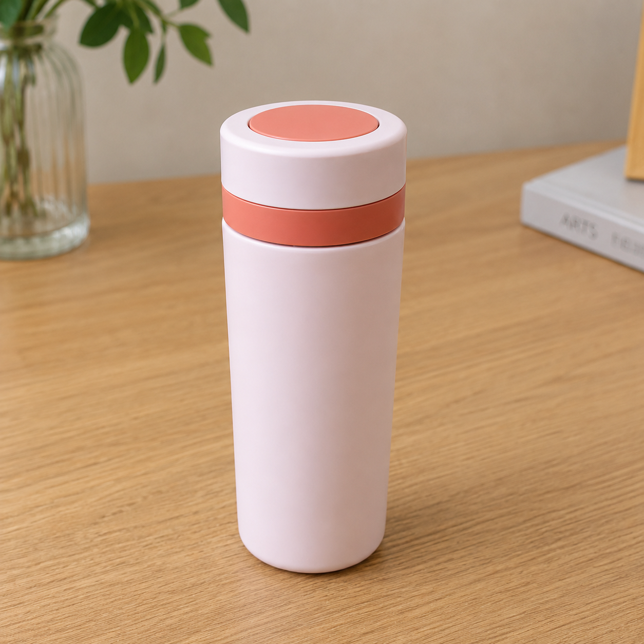 Peach Stainless Steel Water Bottle 350ML (YM2502)