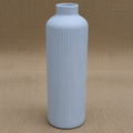 Ribbed Ceramic Decorative Vase - Grey (YM1110)