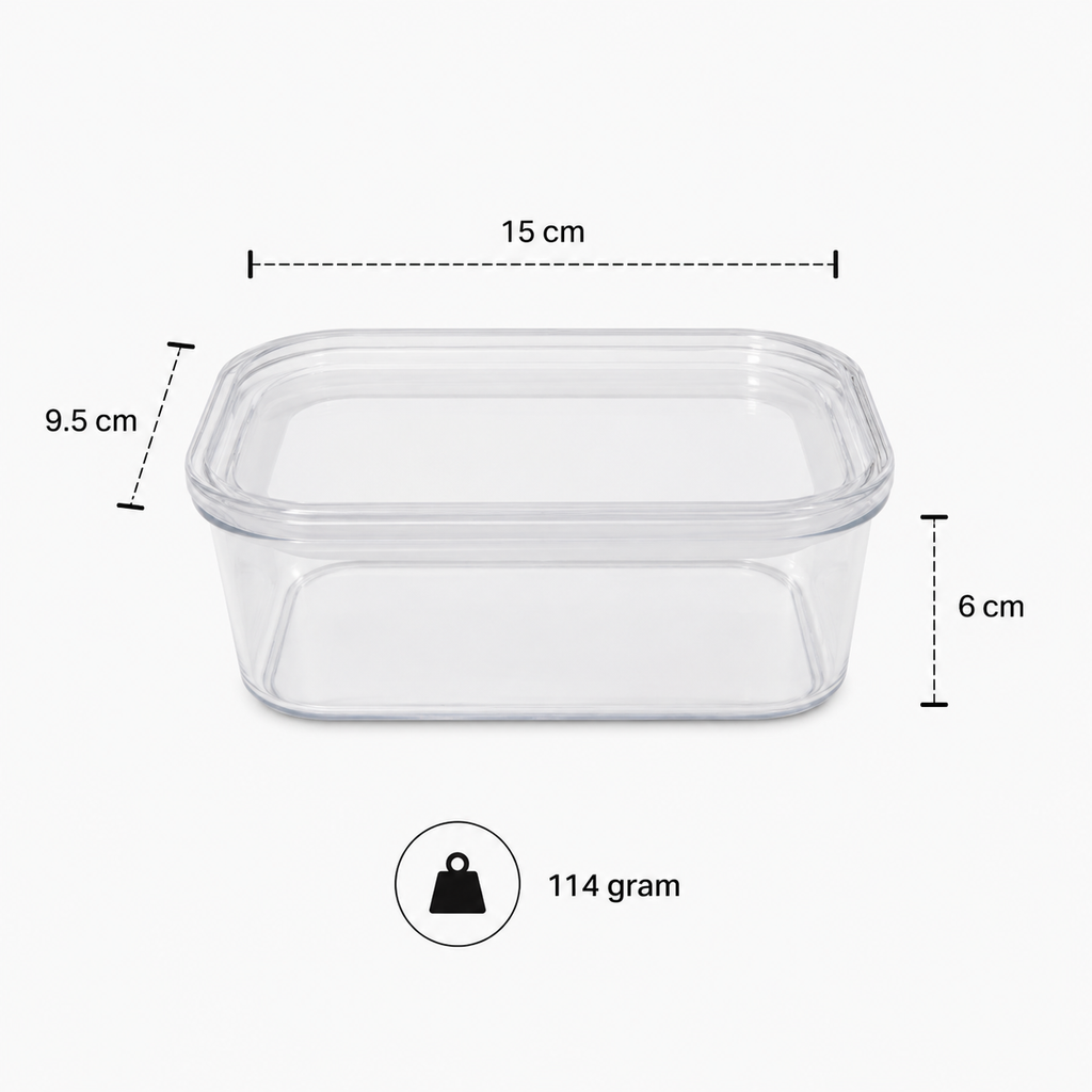 Rectangular Glass Food Storage Container with Lid (YM2734)