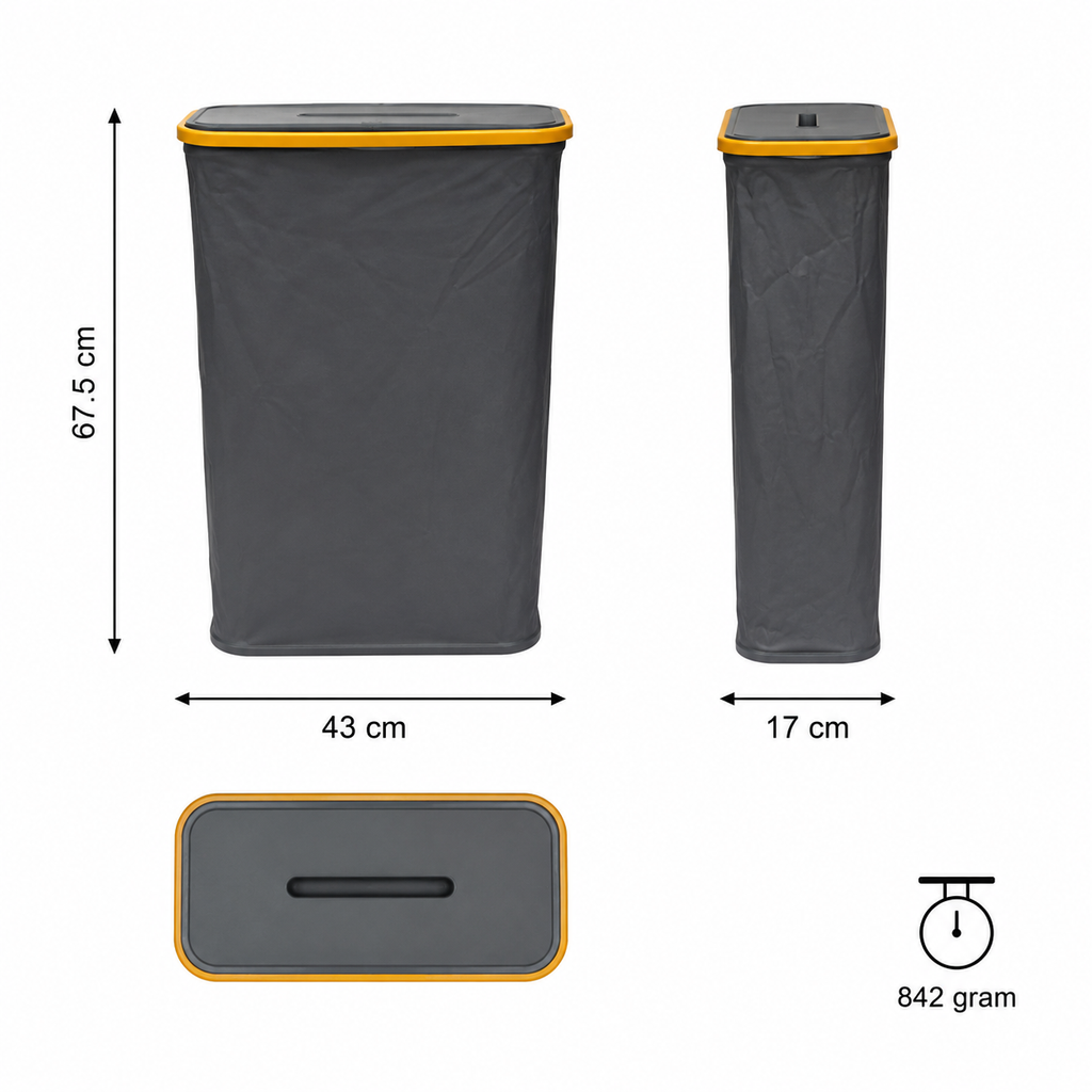 Stylish Grey Laundry Basket for Bedroom (YM1899)