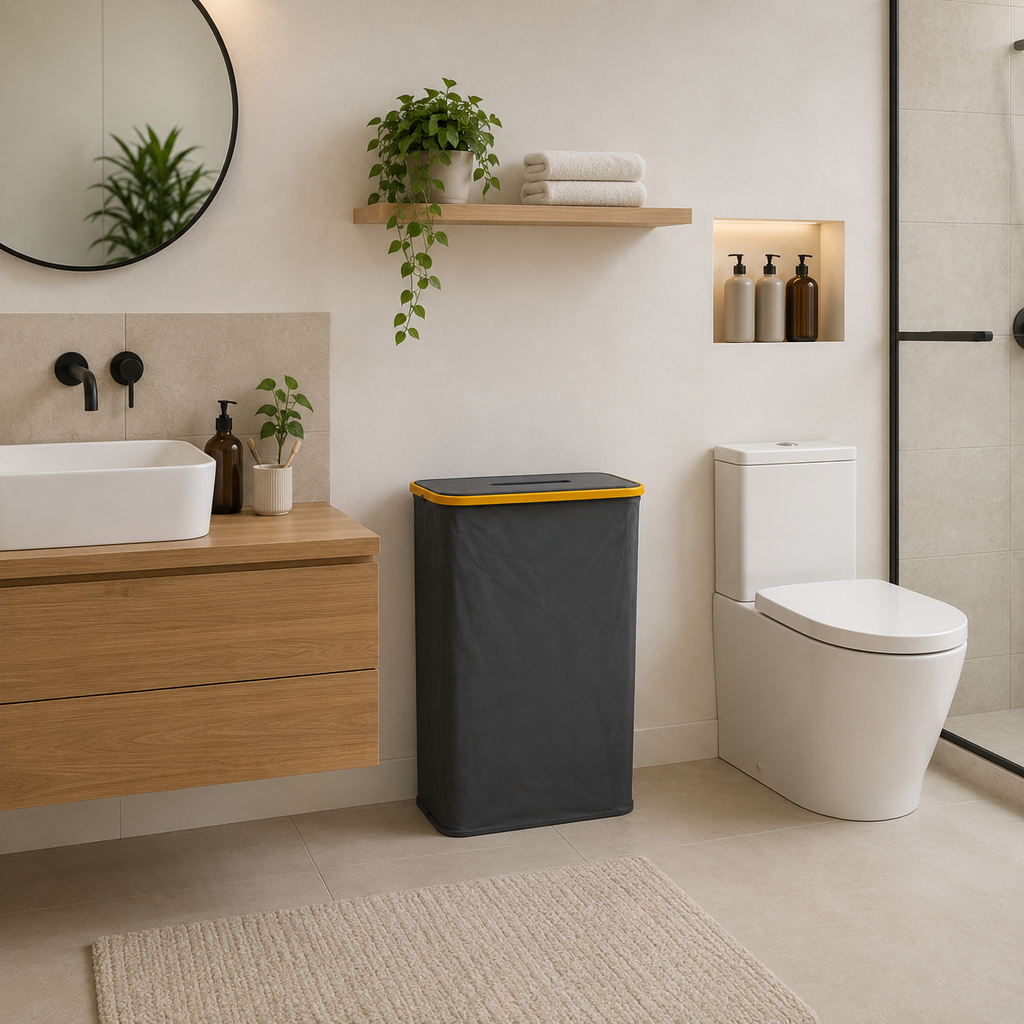 Stylish Grey Laundry Basket for Bedroom (YM1899)