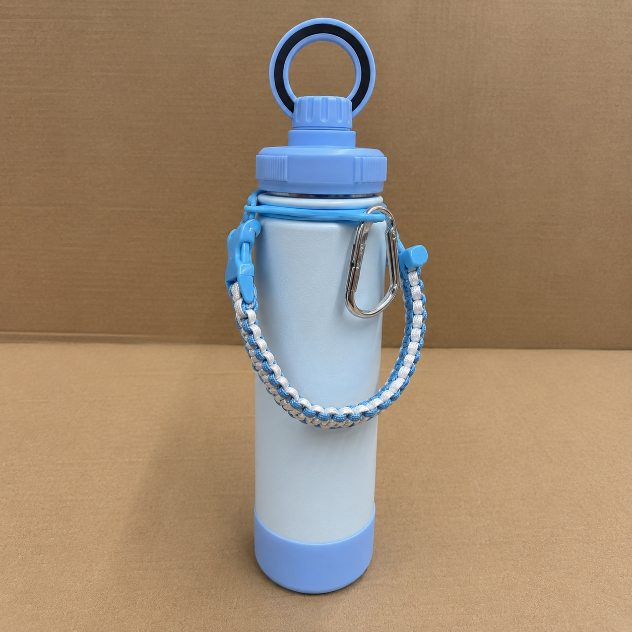 Blue Water Bottle with Carry Strap (YM2200)