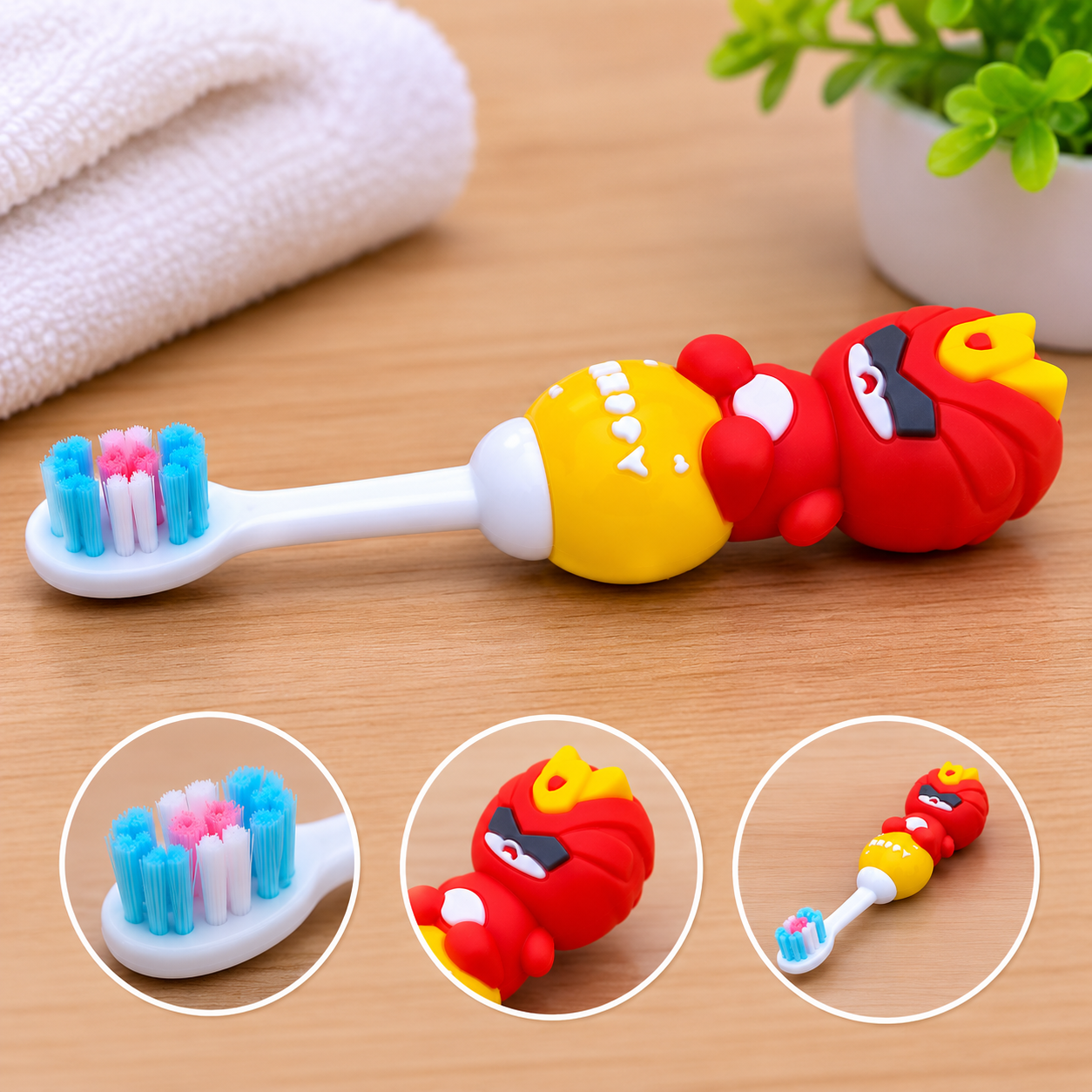 Angry Birds Kids Cartoon Toothbrush - Yellow (YM771)