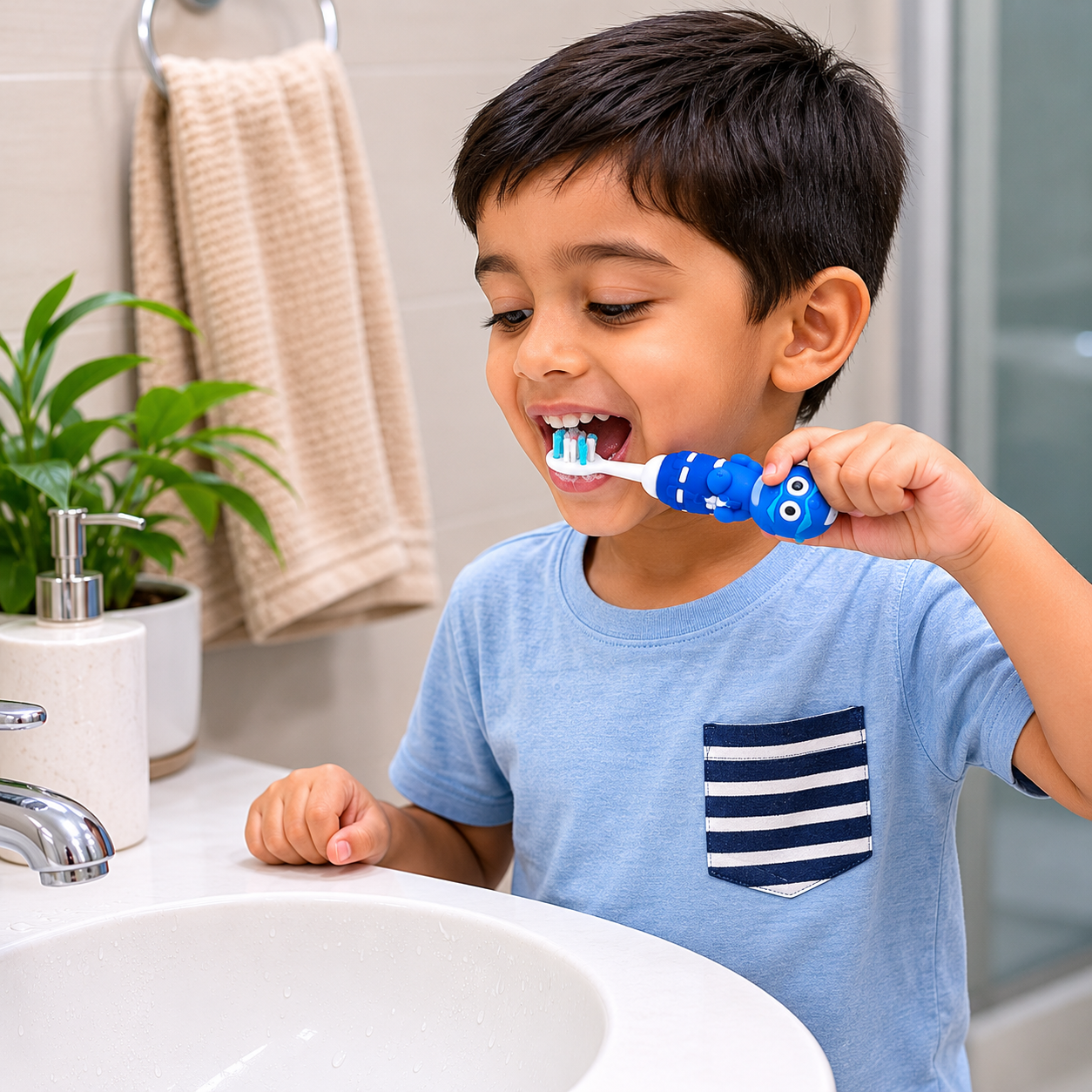 Angry Birds Kids Cartoon Toothbrush - Blue (YM771)