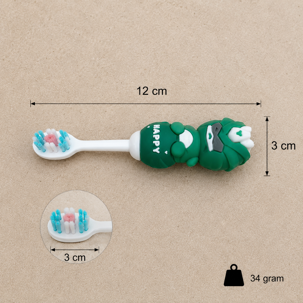 Angry Birds Kids Cartoon Toothbrush - Green (YM771)